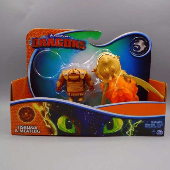FISHLEGS & MEATLUG - HOW TO TRAIN YOUR DRAGON DREAMWORKS SPIN MASTER NEW - Picture 1 of 4